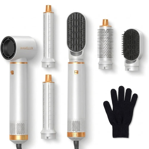 Wavelux 5-in-1 hot air styler - full kit with all attachments